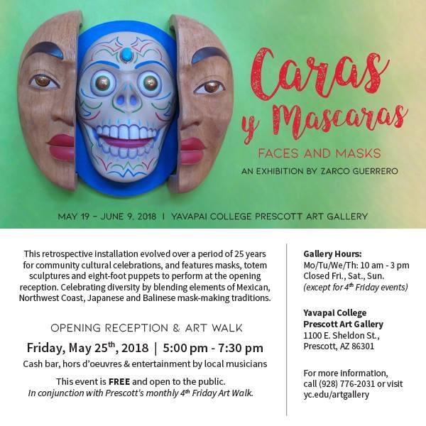 Caras y Mascaras exhibition flyer