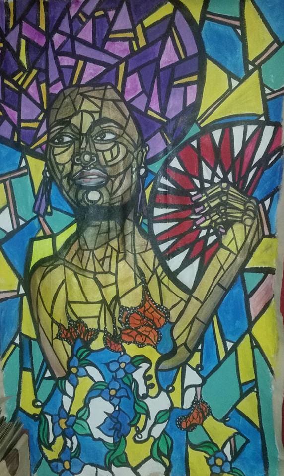 Fanning Herself by Zsudayka Nzinga 