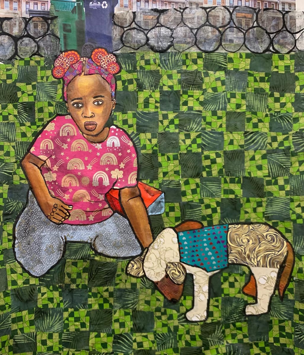 A Girl and Her Dog by Zsudayka Nzinga 