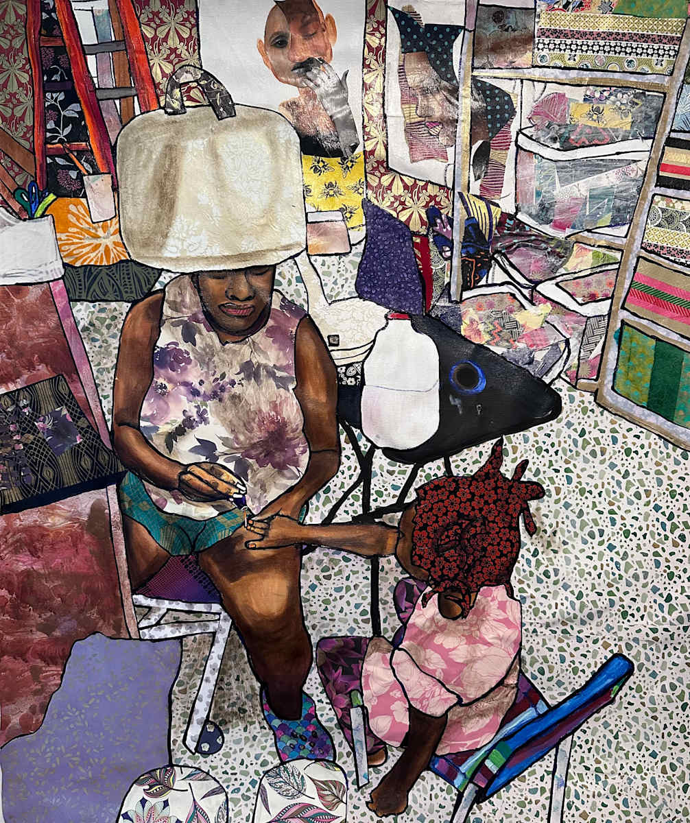 Painting Nails in the Studio by Zsudayka Nzinga, Image 1.