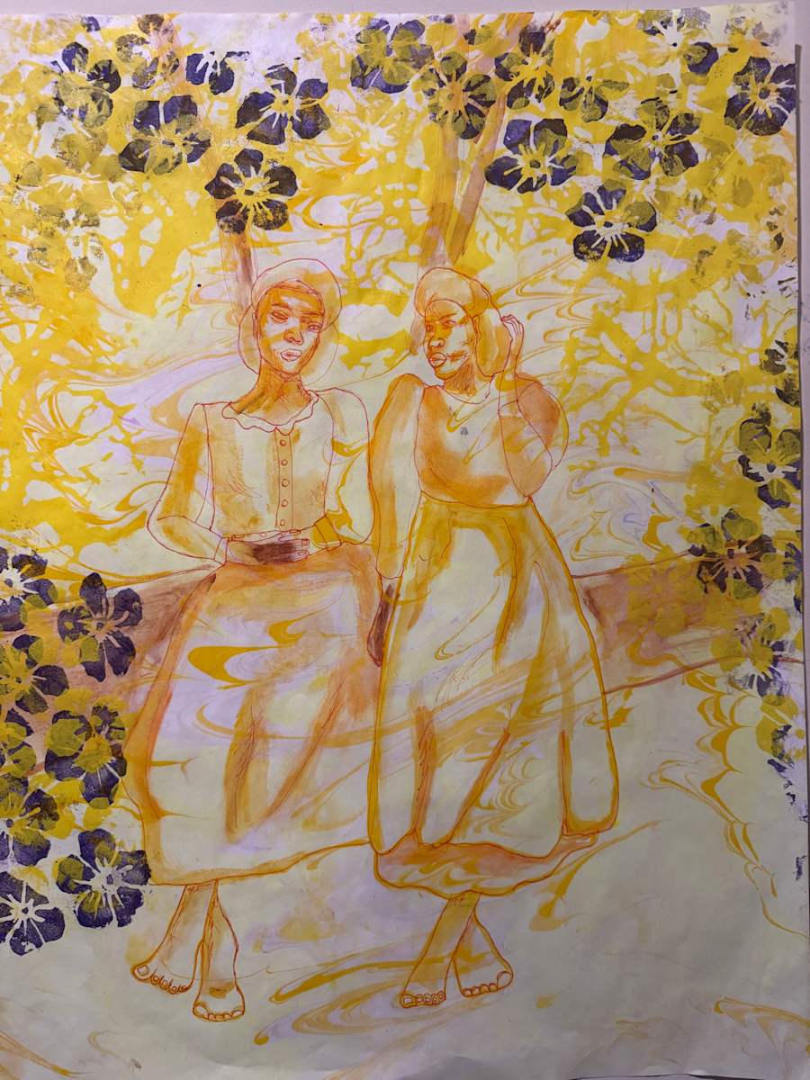 Amongst the Indigo Flowers by Zsudayka Nzinga, Image 1.