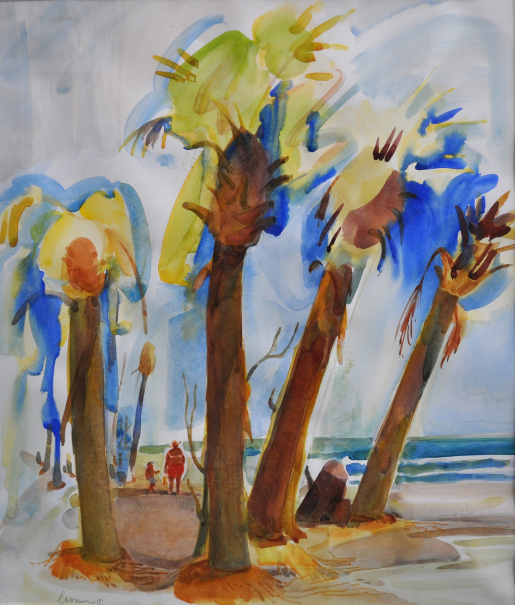 Untitled Painting (Palm Trees) by Daniel Cromer 