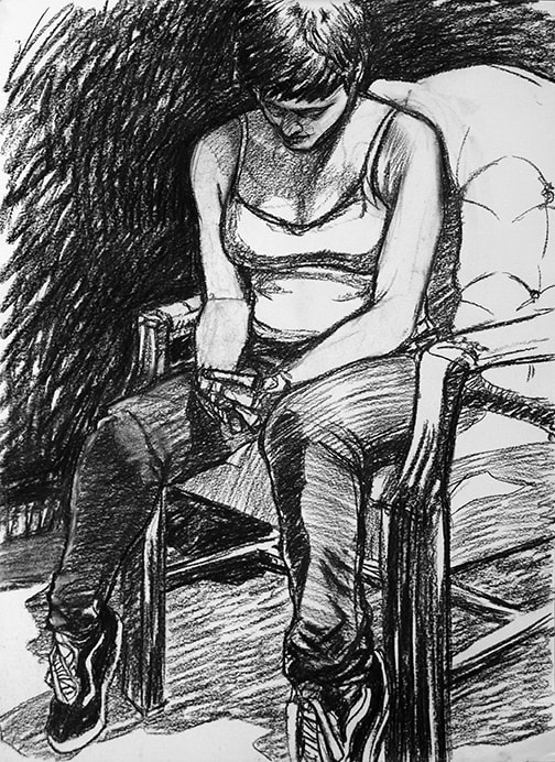 Drop-In Figure Drawing #7 by Robert Bean, Image 1.