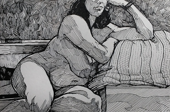 Drop-In Figure Drawing #31 by Robert Bean 