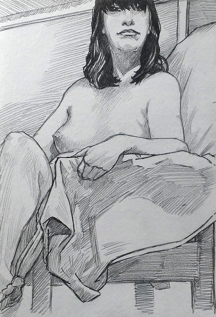Drop-in Figure Drawing #41 by Robert Bean 