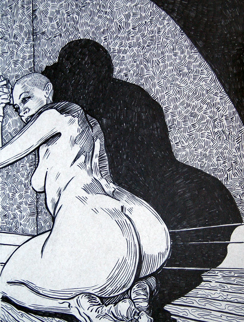 Zoom Figure Drawing #116 - Kat 