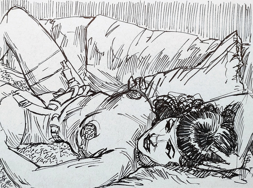 Zoom Figure Drawing #145 - Gina Stirling by Robert Bean, Image 1.