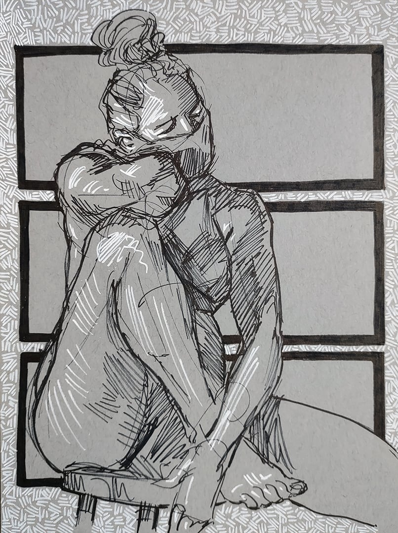 UALR Figure Drawing #8 (Phoebe) by Robert Bean 