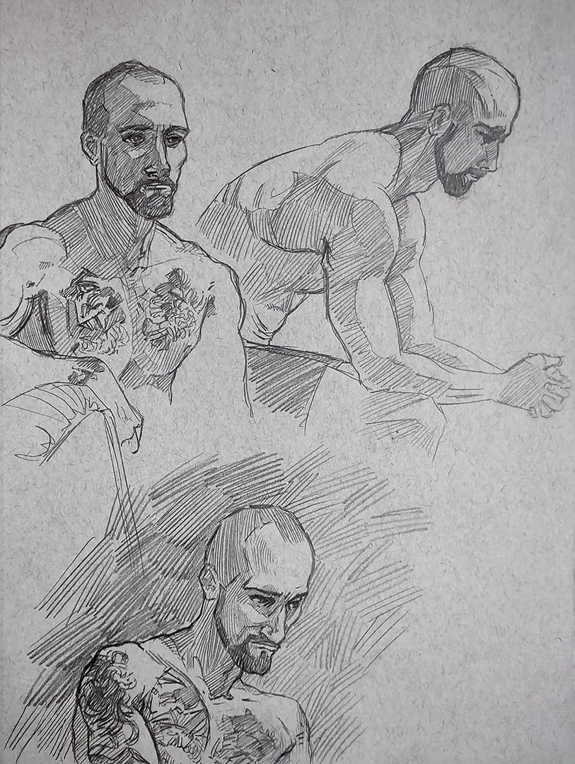 UALR Figure Drawing #18 (Jonny Daniels), Image 1.
