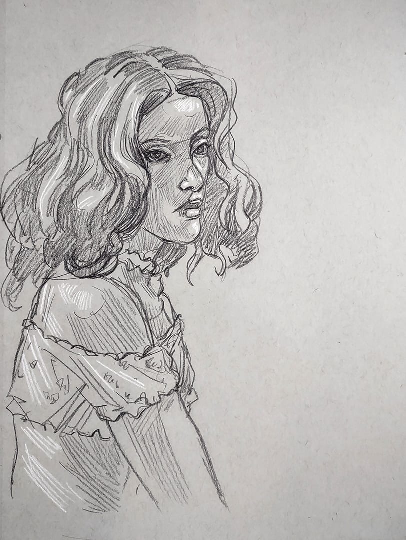 Labyrinth Figure Drawing #8 - Aubi Gold by Robert Bean, Image 1.