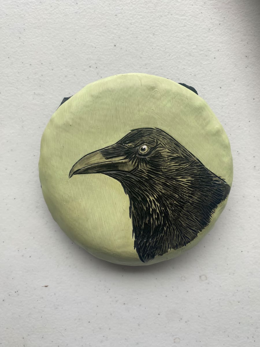 Crow Head by Stefanie Spivak-Birndorf 