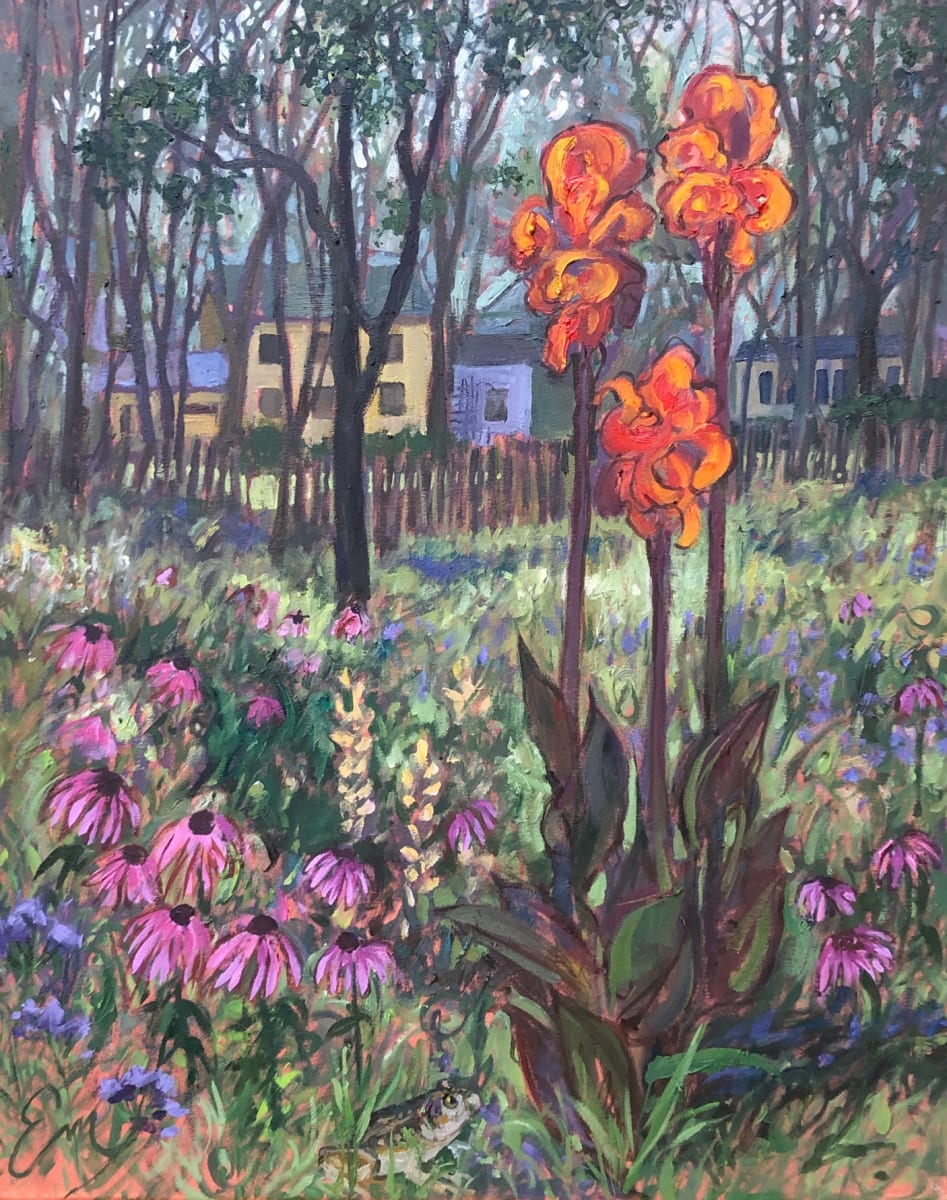 Frog Amongst Flowers, Image 1.