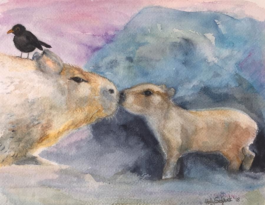 Capybara Mama by Holly Sedgwick 