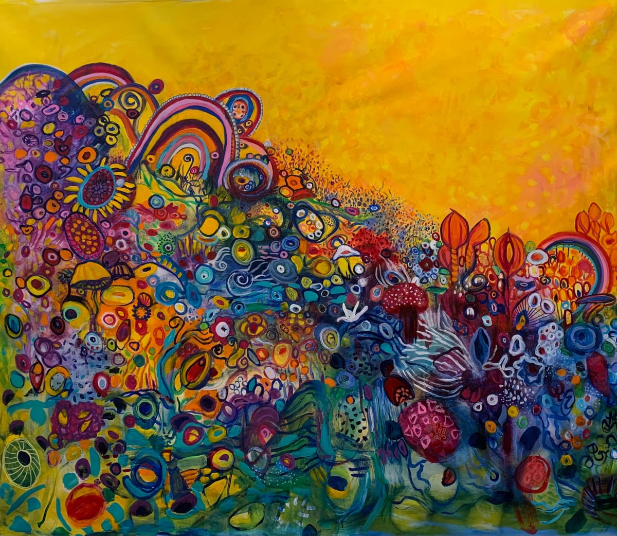 Peace Mountain by Holly Sedgwick  Image: This painting was inspired by prayers for peace as the Russian Army is attacking Ukraine. 