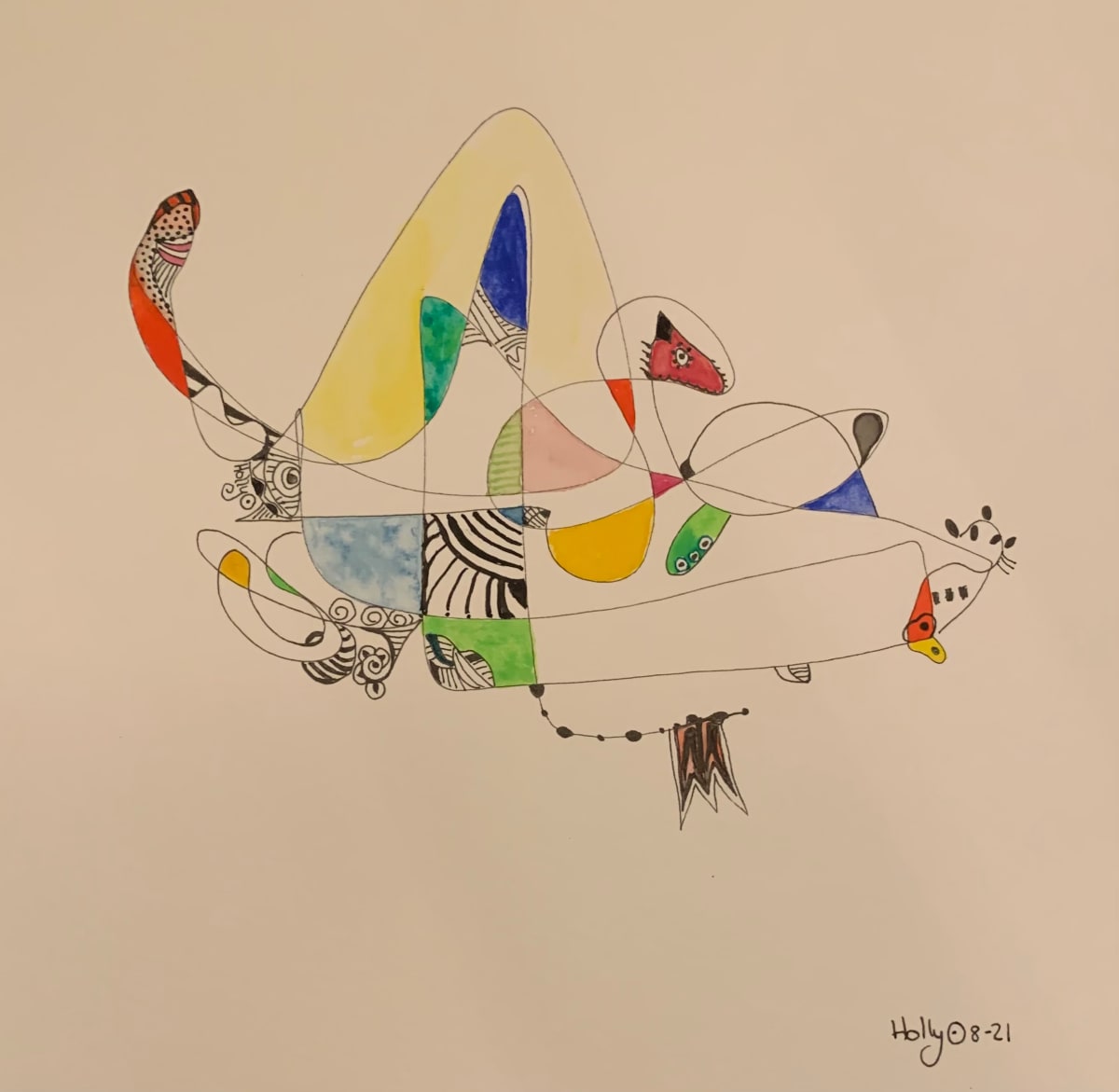 Cat Got My Tongue by Holly Sedgwick  Image: Guache & Ink Series 