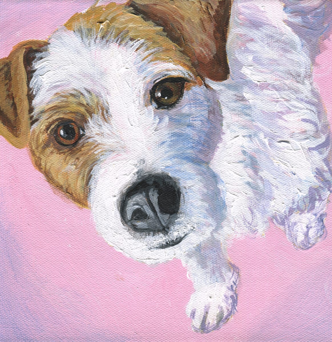 "JRT", Acrylic on Gallery Wrap Canvas, 8"x8" by Lisa Wiertel 