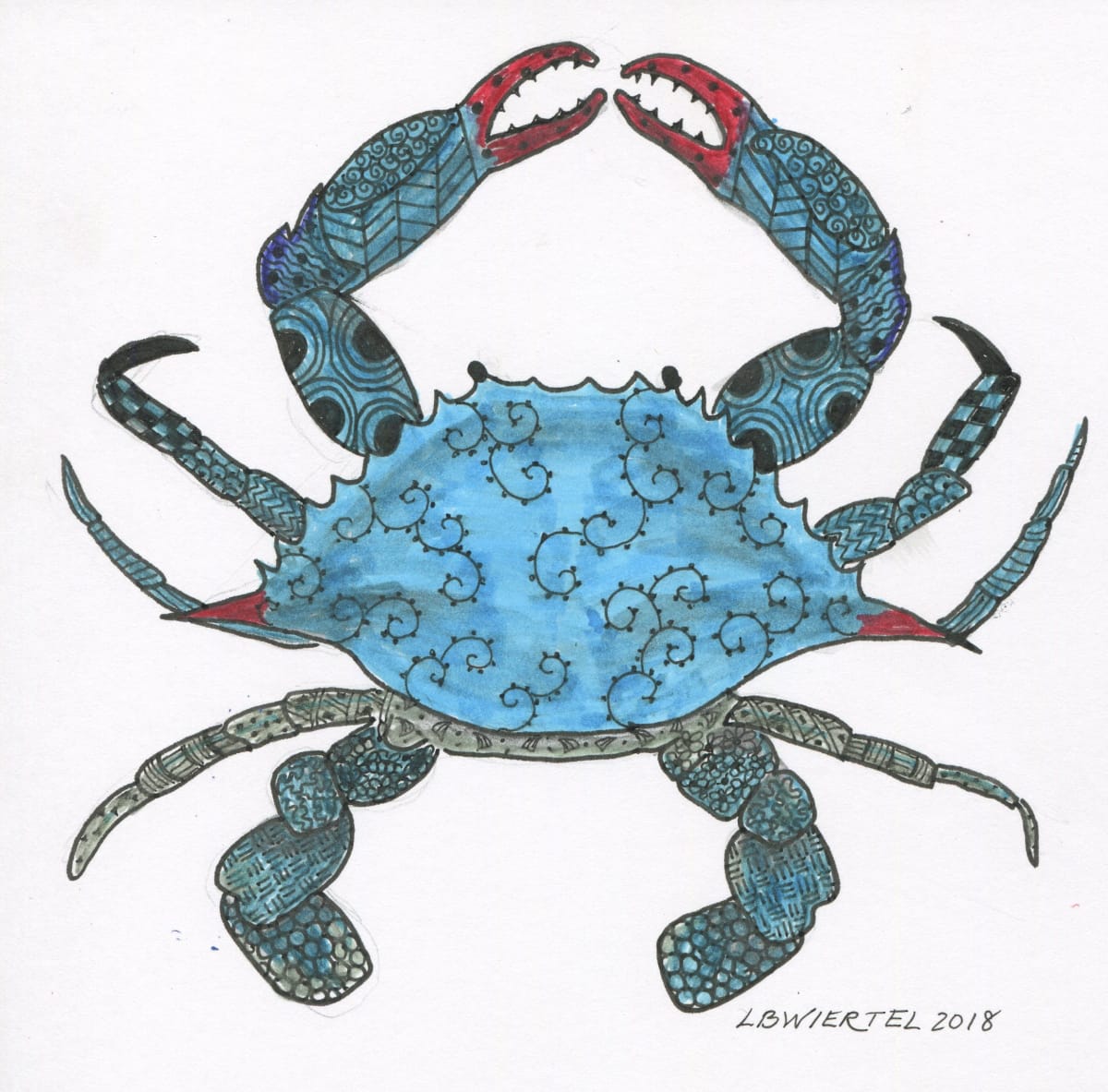 Zentangle Crab 