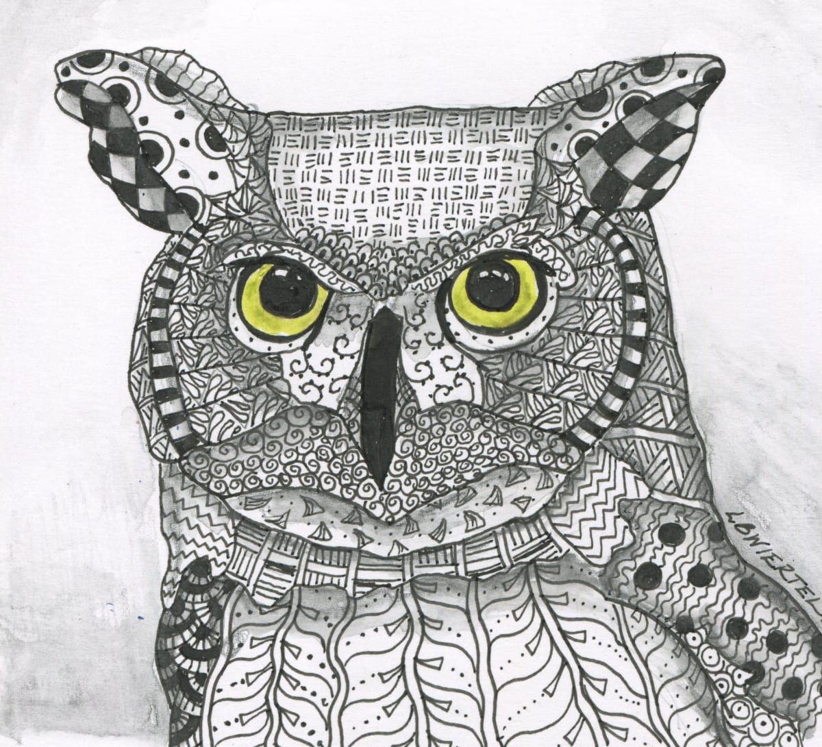 Zentangle Owl 