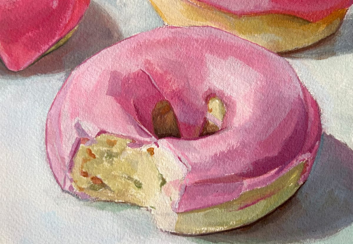 Donut with Pink Frosting by Maxwell Roath 