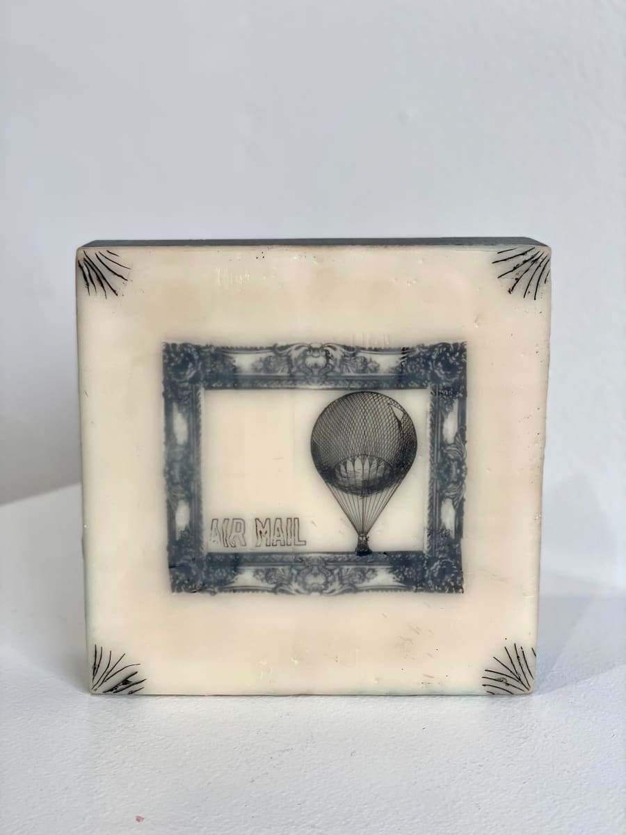 Framed - Air Mail by Scorpio Encaustics 