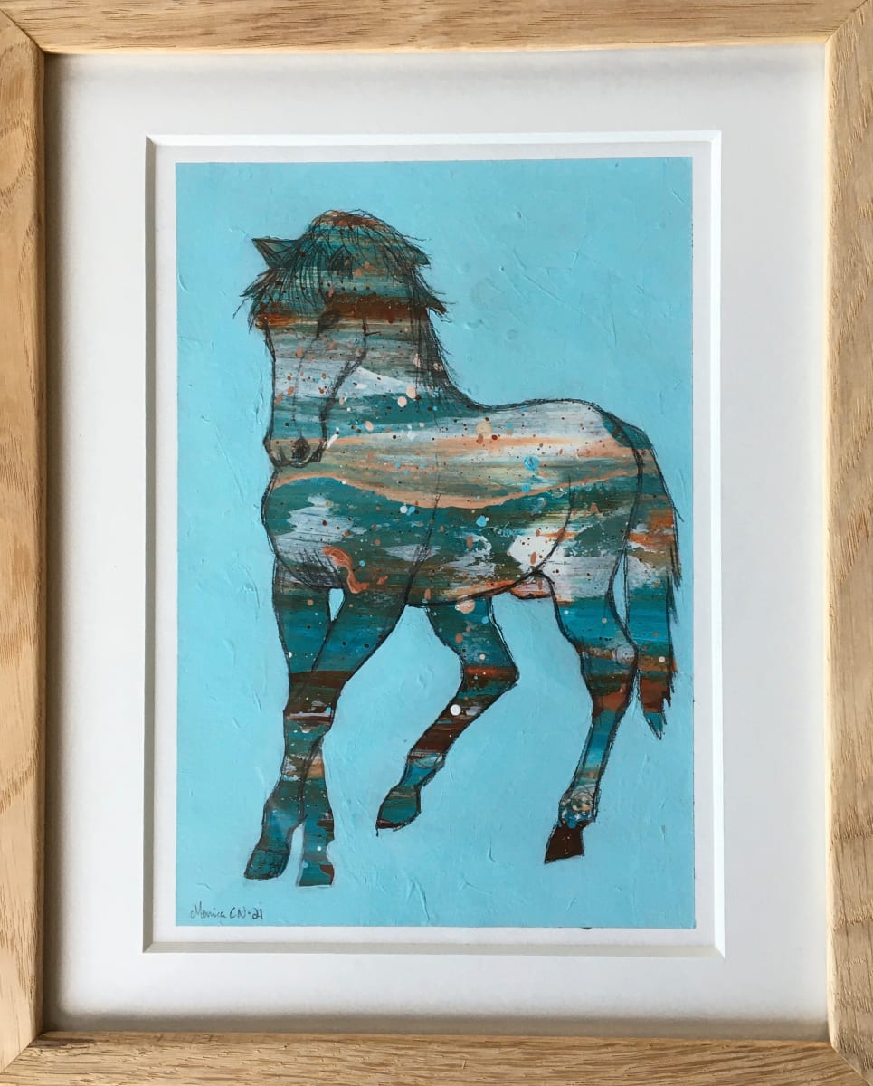 Turquoise flow 1  Image: Salt River Wild horse vist med passepatout og ramme eik, kr. 950,-

(alle priser er uten ramme)
