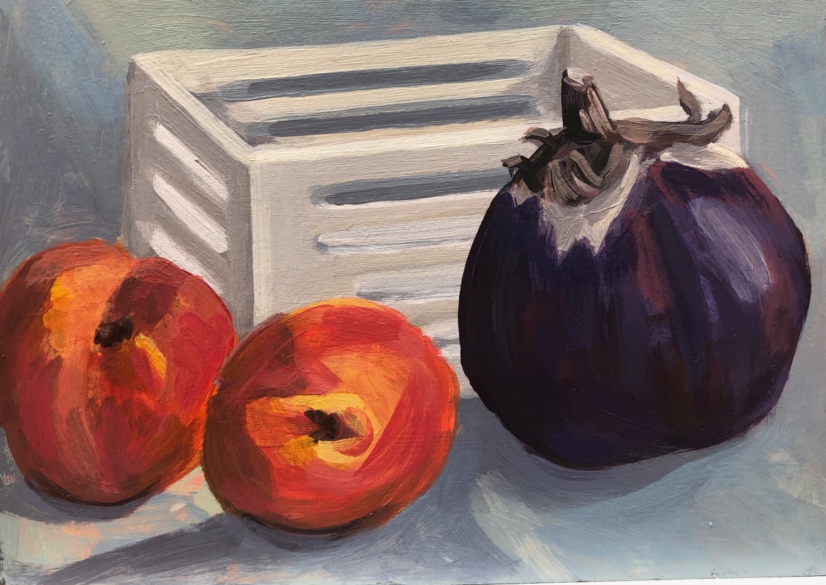 Study-Eggplant and Peaches 