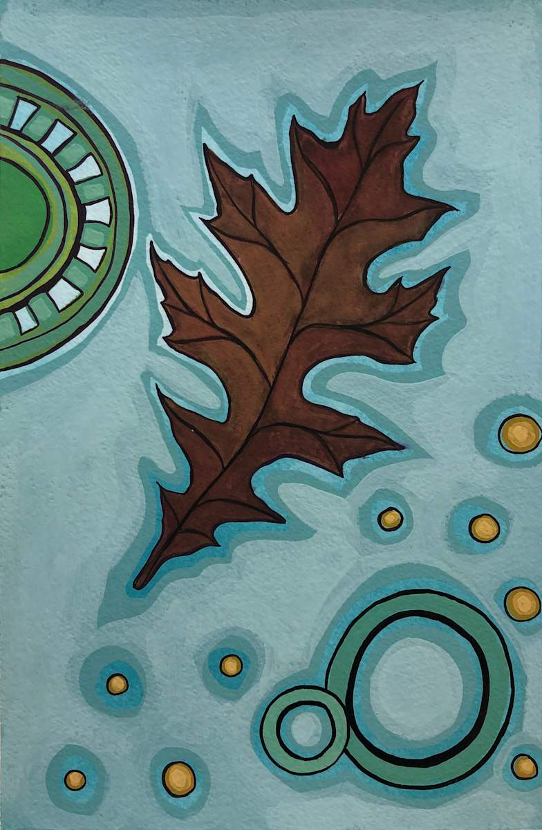 Maple Leaf Gouache, Image 1.