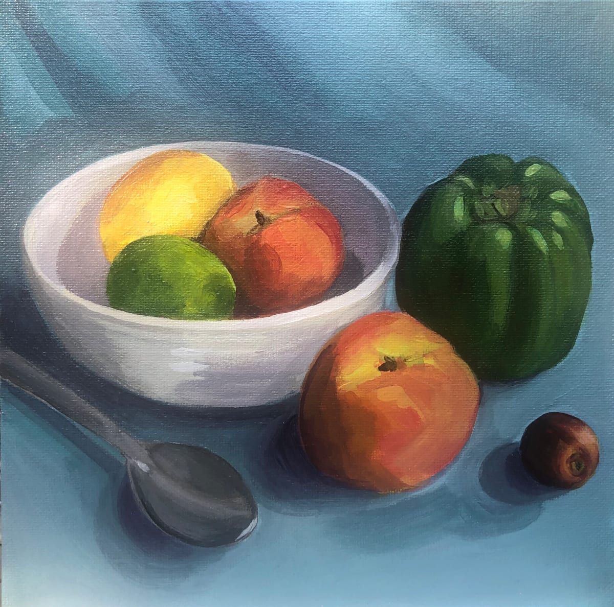 Study-Pepper, peach, spoon 