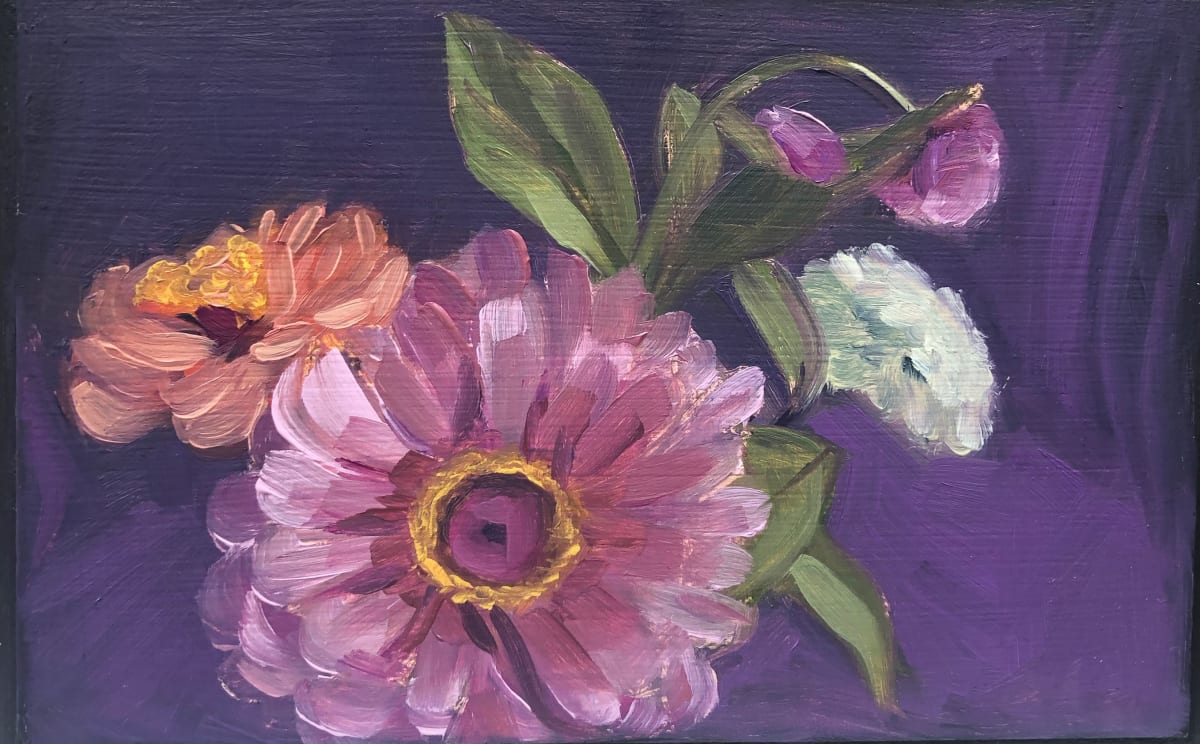 Small Study- 3 Flowers, Image 3.