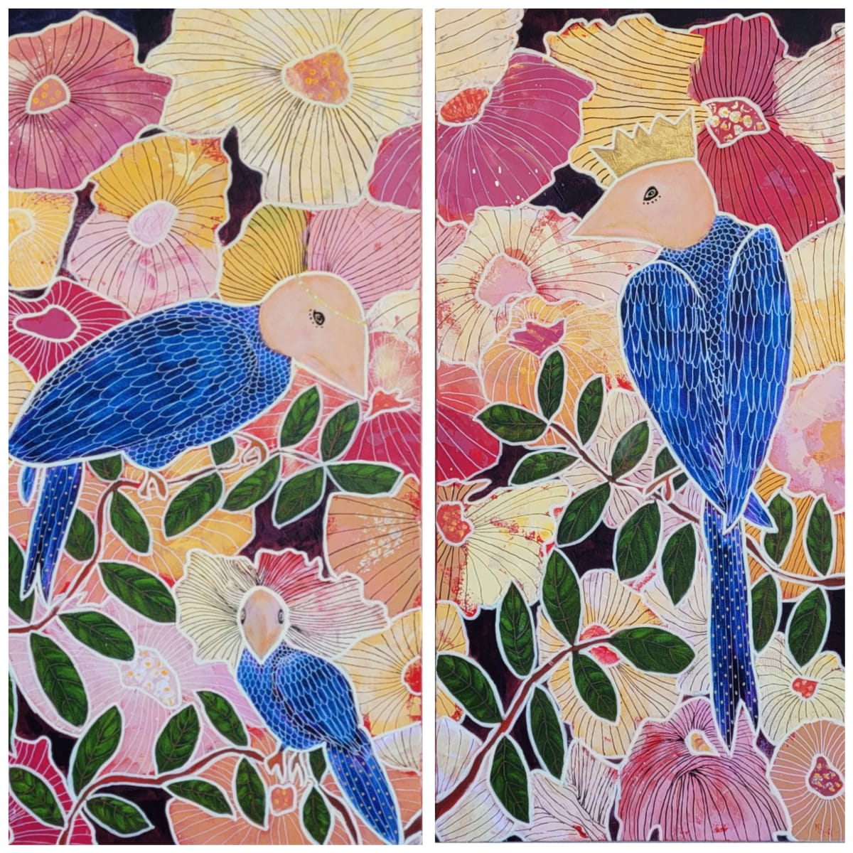 The Royal Family - diptych by Sylvie Bart  Image: The Royal Family - diptych