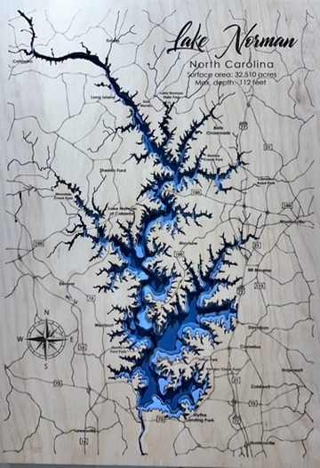Lake Norman Map by Angelia Wilson, Image 1.