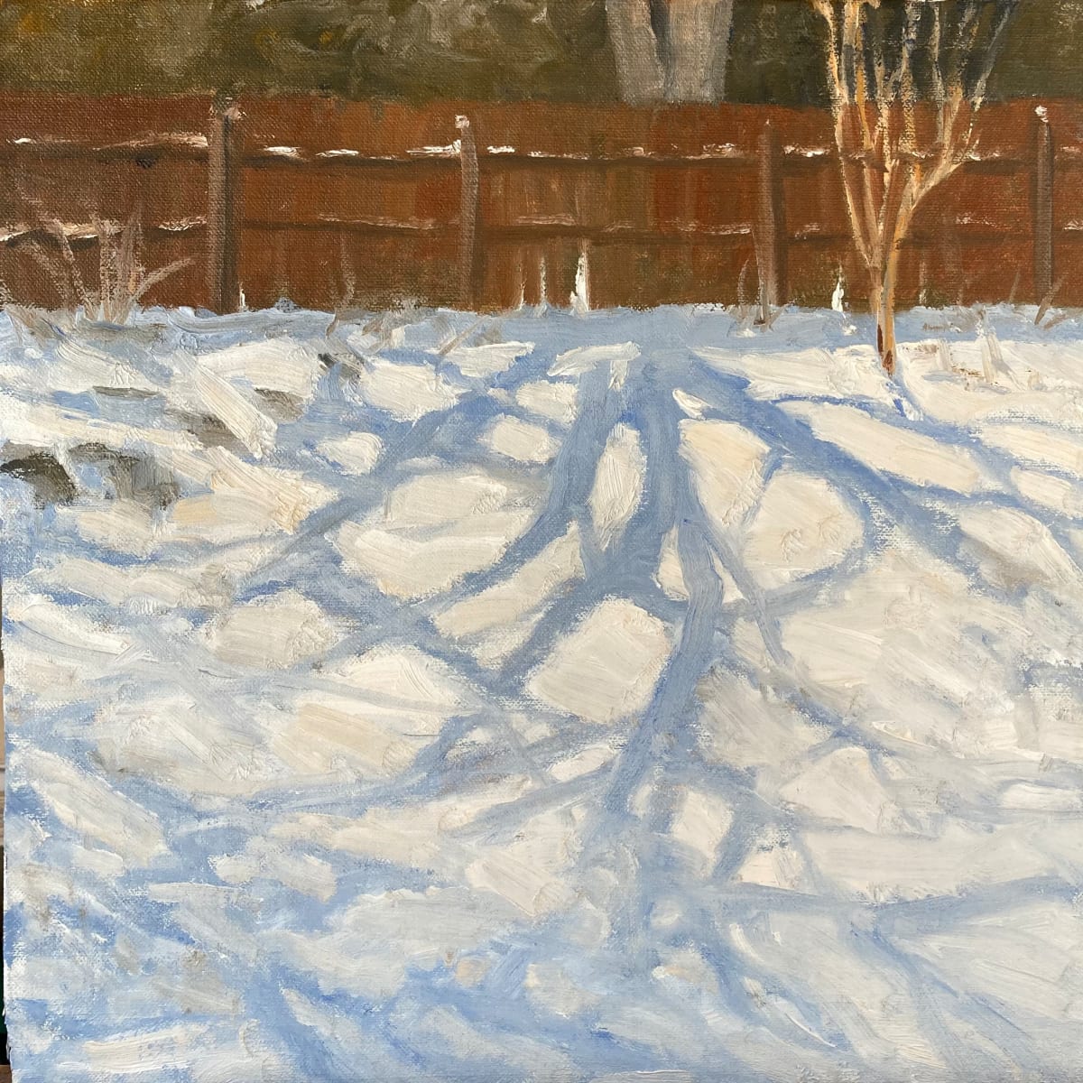 Backyard Snow by Karla Brady 