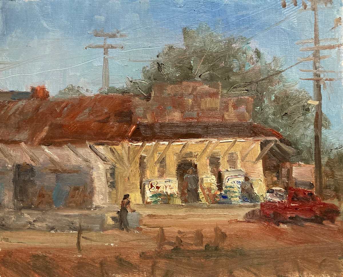 Saturday Morning at the Feed Store by Karla Brady 