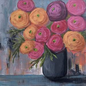 Ranunculus Flowers #4 by Debbie Lamson, Image 1.