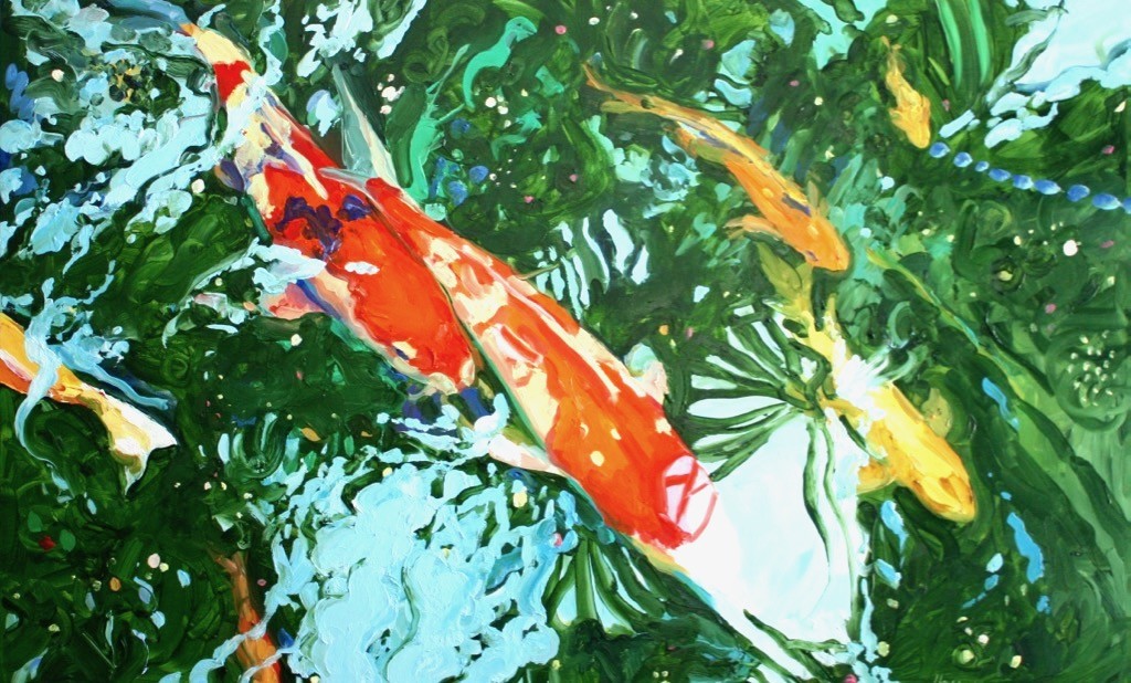 Seven Koi 16 by linda holt 