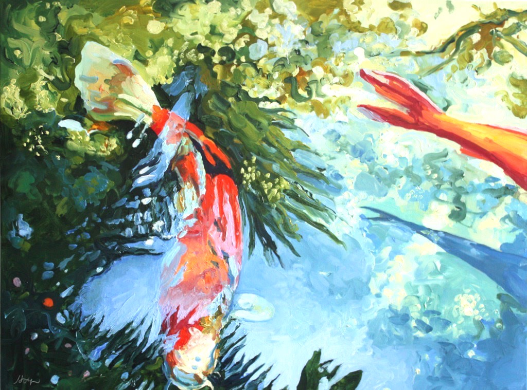Two Koi June by linda holt 