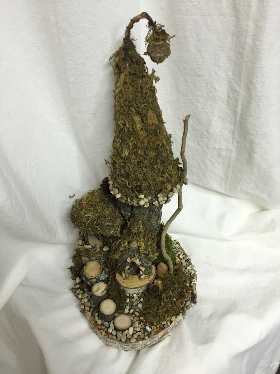 FAIRY HOUSE: Mossy gazebo tower trio by Cheryl Holz 