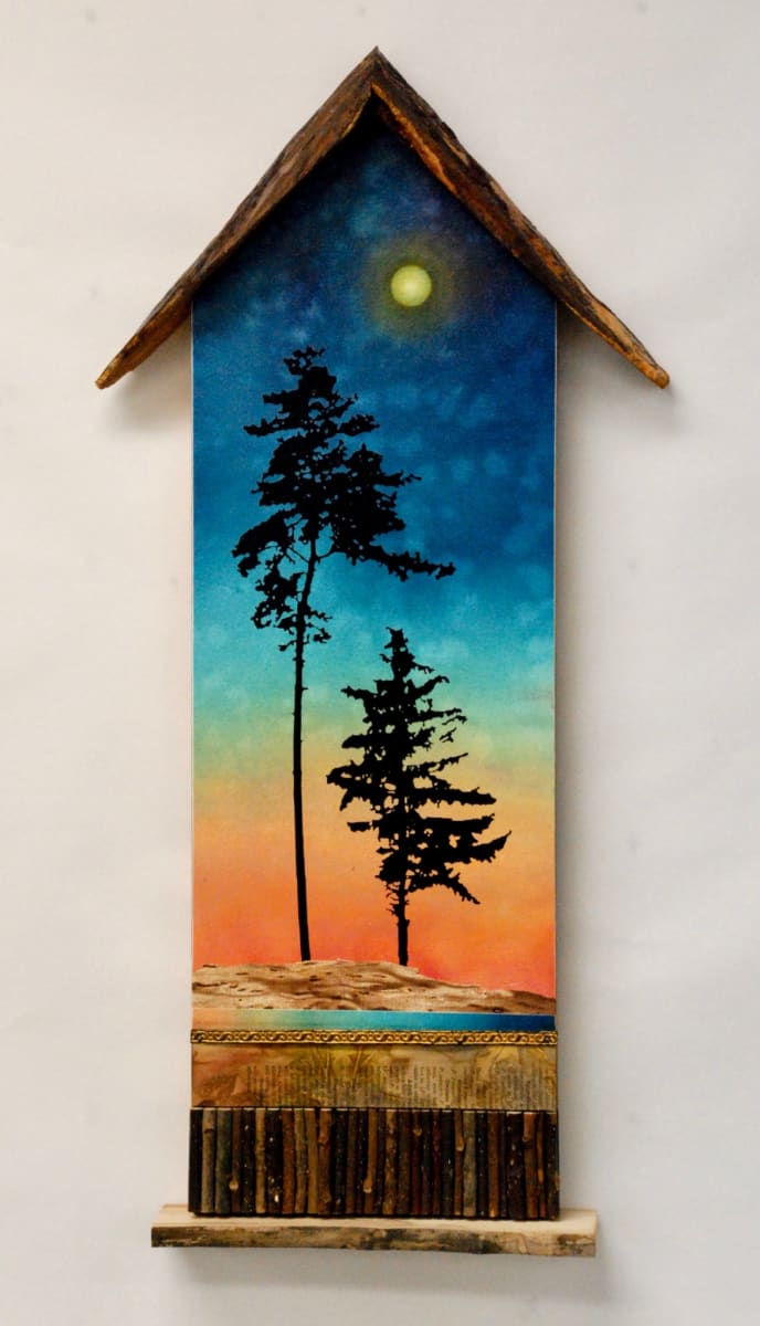 Night Tree Totem: Sheltered Cedar by Cheryl Holz 