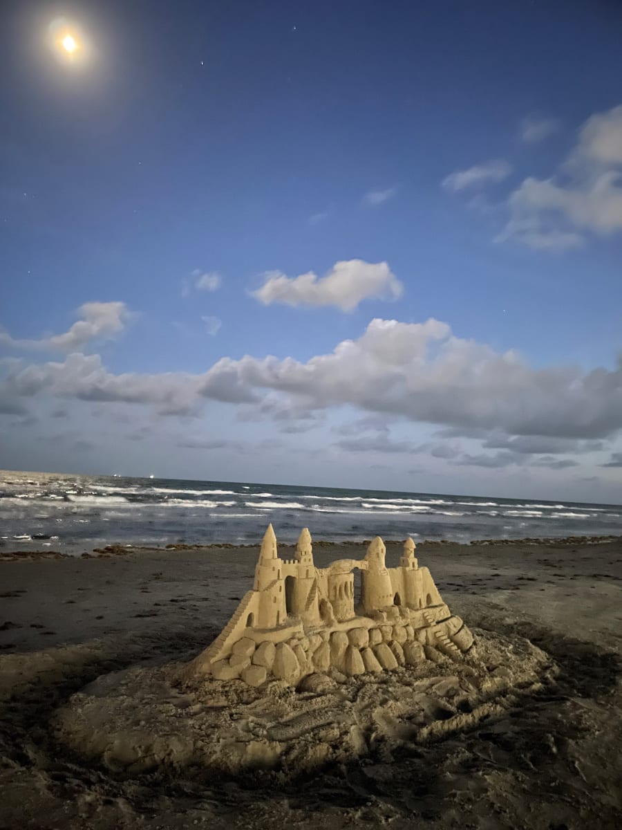 Sandcastle Under Moonlight by Kate Marder 
