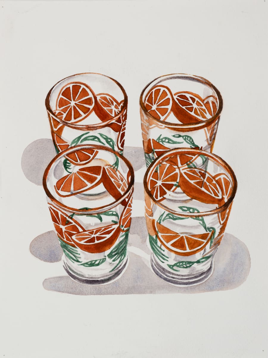 Libbey, 1980s by Suzy Kopf  Image: Libbey, 1980s, 2022, Watercolor on Archival Paper, 12"x9"