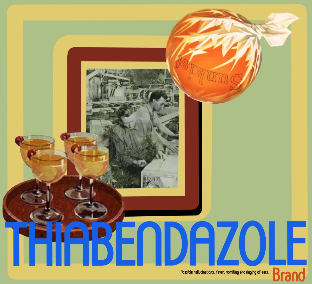 Thiabendazole  Image: Thiabendazole, 2022, Digital Print, 11”x10”, Edition of 5