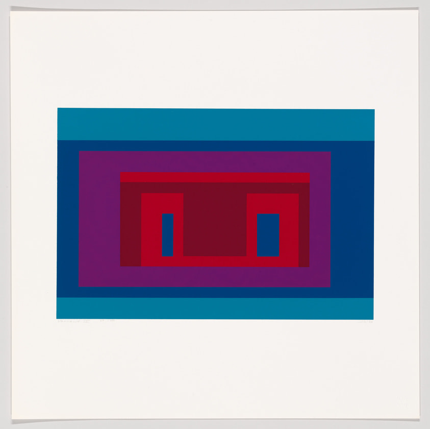 Josef Albers,Ten Variants Cmplete Portfolio by Da Silva Gallery / GALLERyLABS  Image: 
Variant IX

