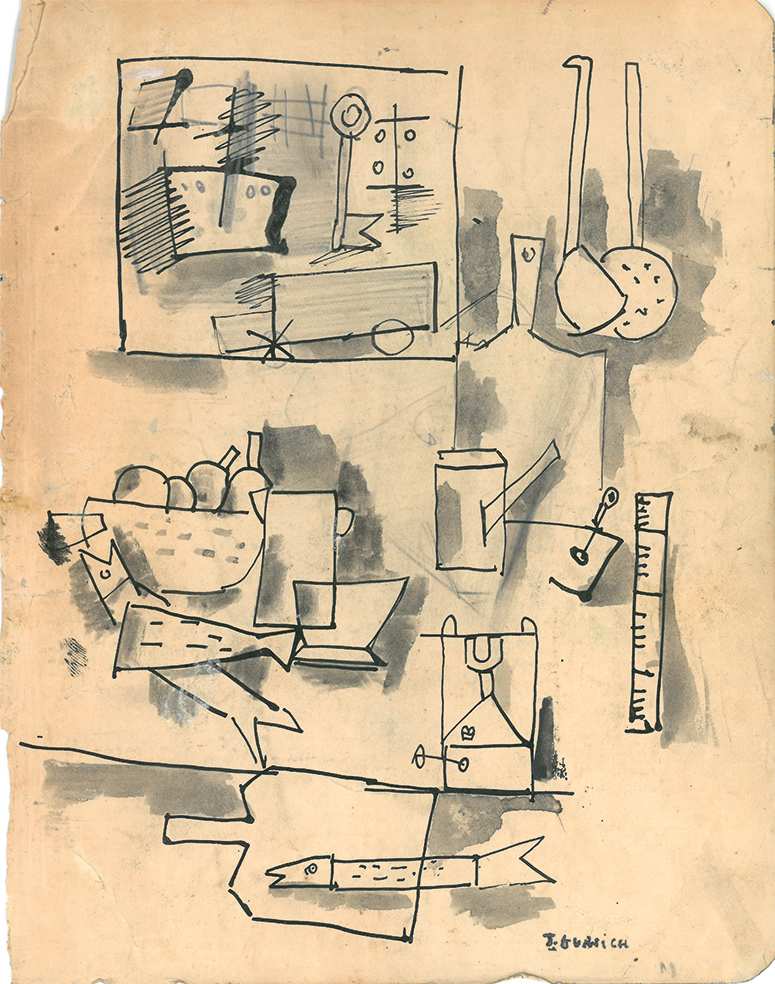 J.Gurvich - Naturaleza Muerta, c.1949, ... sobre papel, 22 x 17,5 cm. by Da Silva Gallery / GALLERyLABS, Image 11.