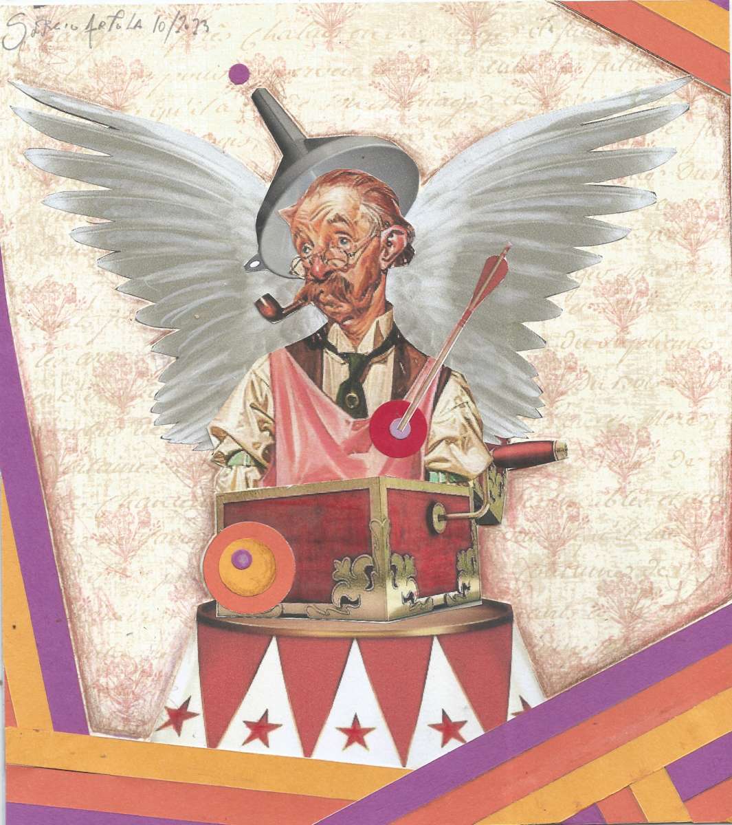 Sergio Artola, When the closet is too small by Da Silva Gallery / GALLERyLABS  Image: "Cuando el closet es demasiado pequeño/When the closet is too small" collage, 2025