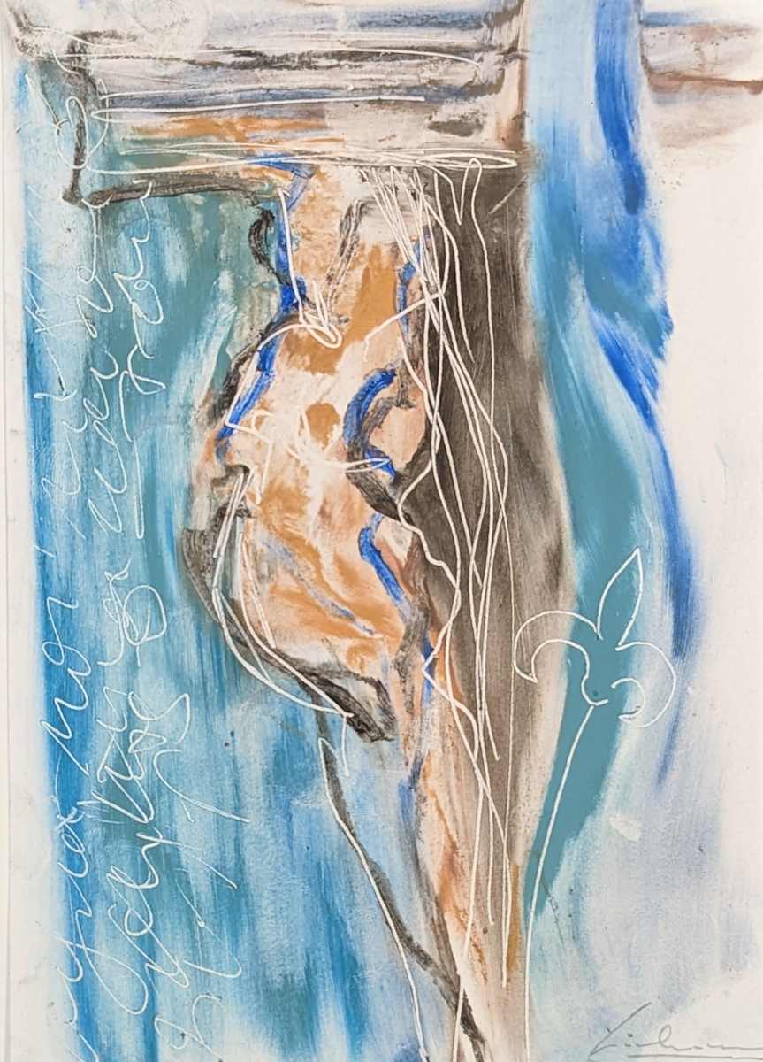 Liliana Livneh, Mediterranean Caryatide by Da Silva Gallery / GALLERyLABS  Image: Mediterranean Caryatide 8.25 x 6 in
