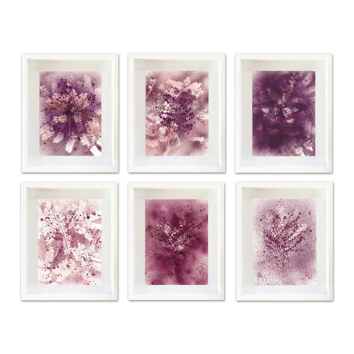 Fernanda Froes  / Utopic Flora 11 by Da Silva Gallery/Gallerylabs  Image: Utopic Forest triptych 
(with a Place in America) 
From the series "Ibirapitanga," 2023
 3 Monotypes, Brazilwood dye on cotton paper - unique piece