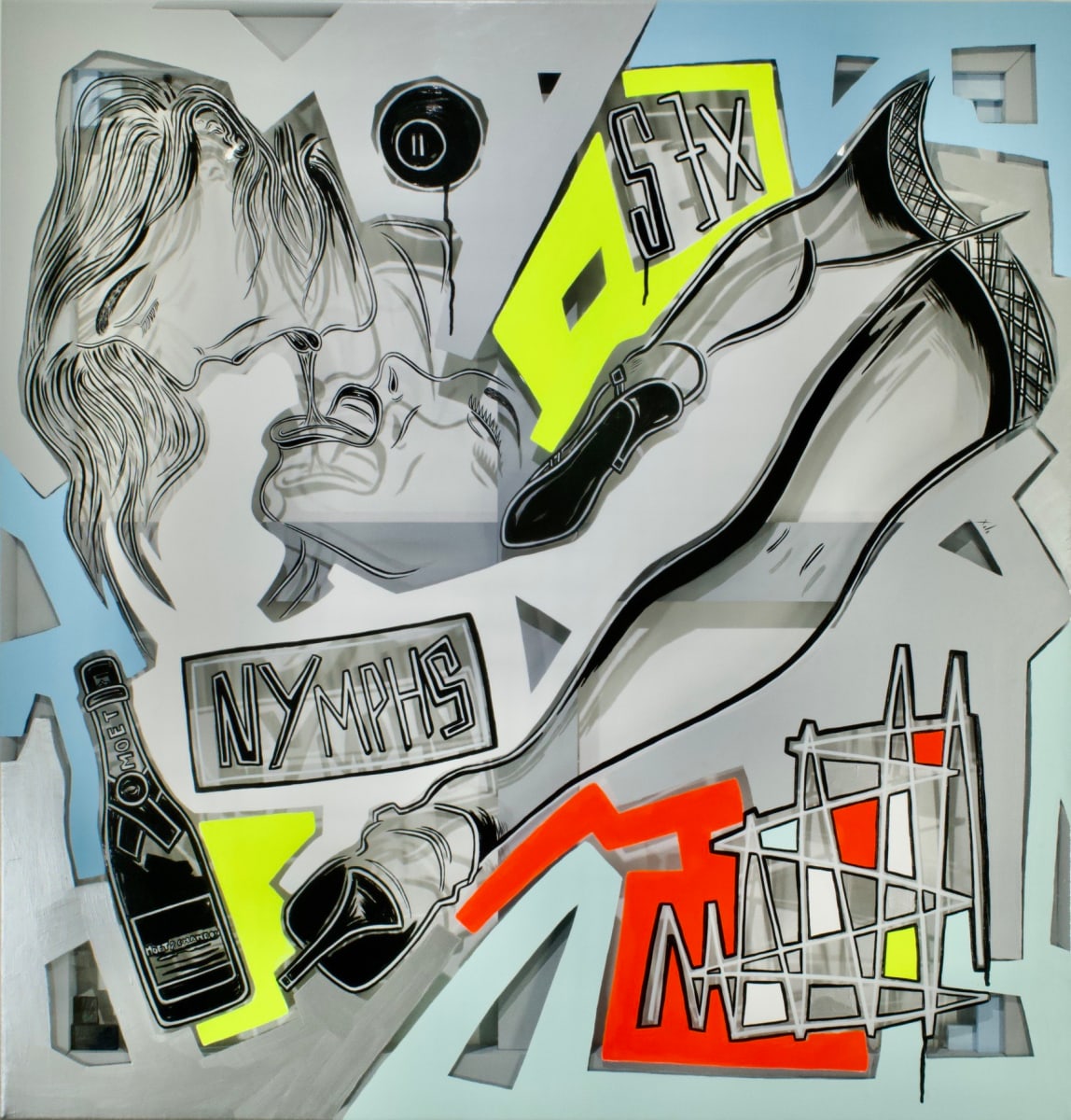 Xolo Cantillo,  NYMPHS by Da Silva Gallery/Gallerylabs  Image: Series: Bitácoras 
Tittle: NYMPHS
Technique: Mixed Media 