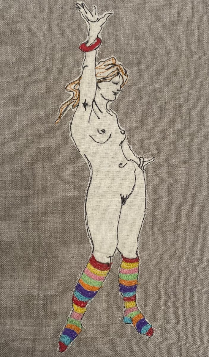 Pride by Juliet D Collins  Image: Pride embroidered textile artwork by Juliet D Collins