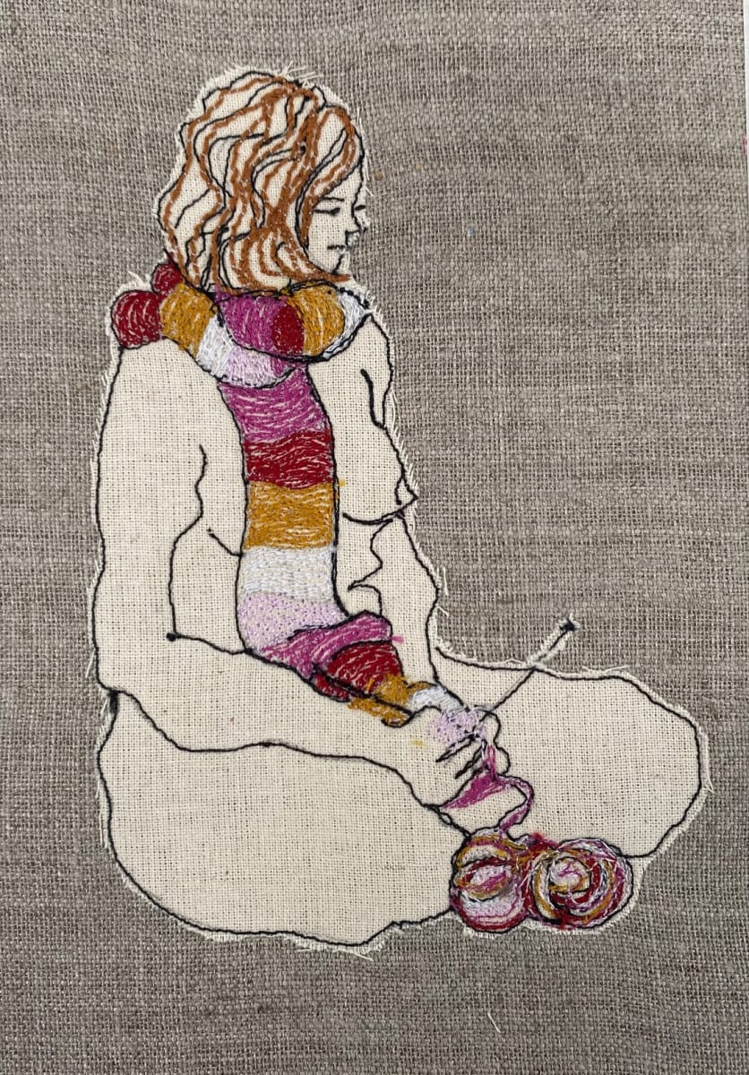 The Knitter Thread Sketch by Juliet D Collins  Image: The Knitter Thread Sketch by Juliet D Collins