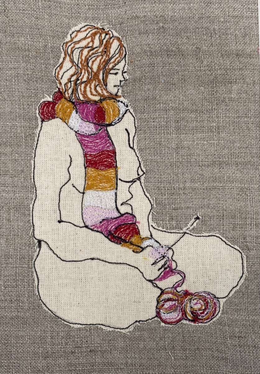 The Knitter Thread Sketch by Juliet D Collins, Image 1.